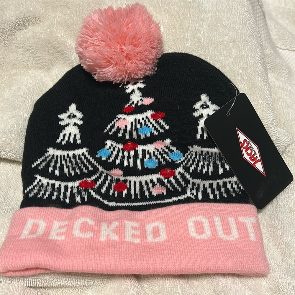 NWT Jacks Surfboards Light up Hat - Christmas Trees - Decked Out